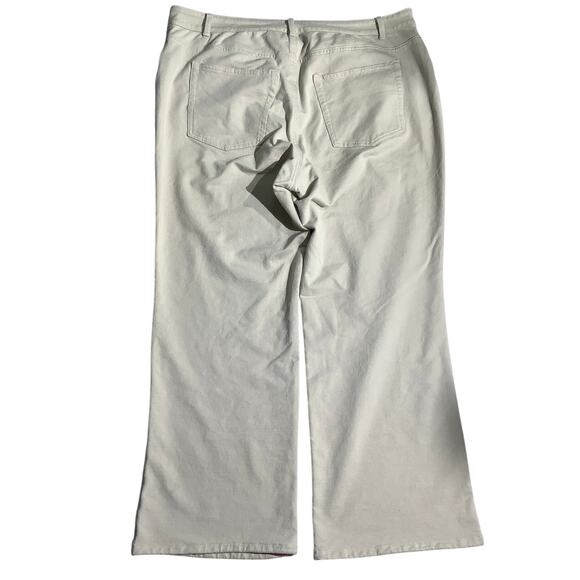 Quaker Factory Women’s Pants Size 18W — Light Khaki, Wide Leg, Dream Jeannes - Picture 2 of 8